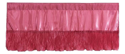 Pink Polyester Satin Ruffle Valance