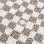 Kieu Taupe Checkered Plush Rug