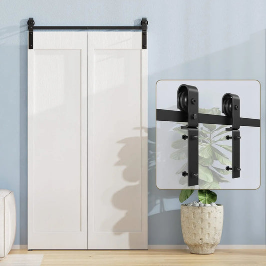 Steel Bi-Folding Barn Door Hardware Kit