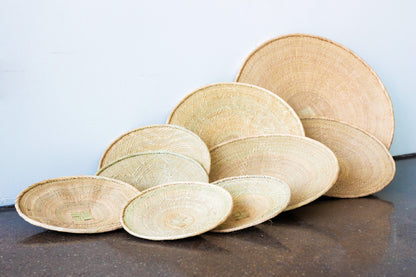 African Wall Basket Decor | Statement Binga Blonde Woven Wall Basket