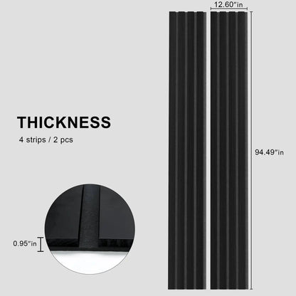 Solid Wood Acoustic Slat Wall Panels (Broad Strip)
