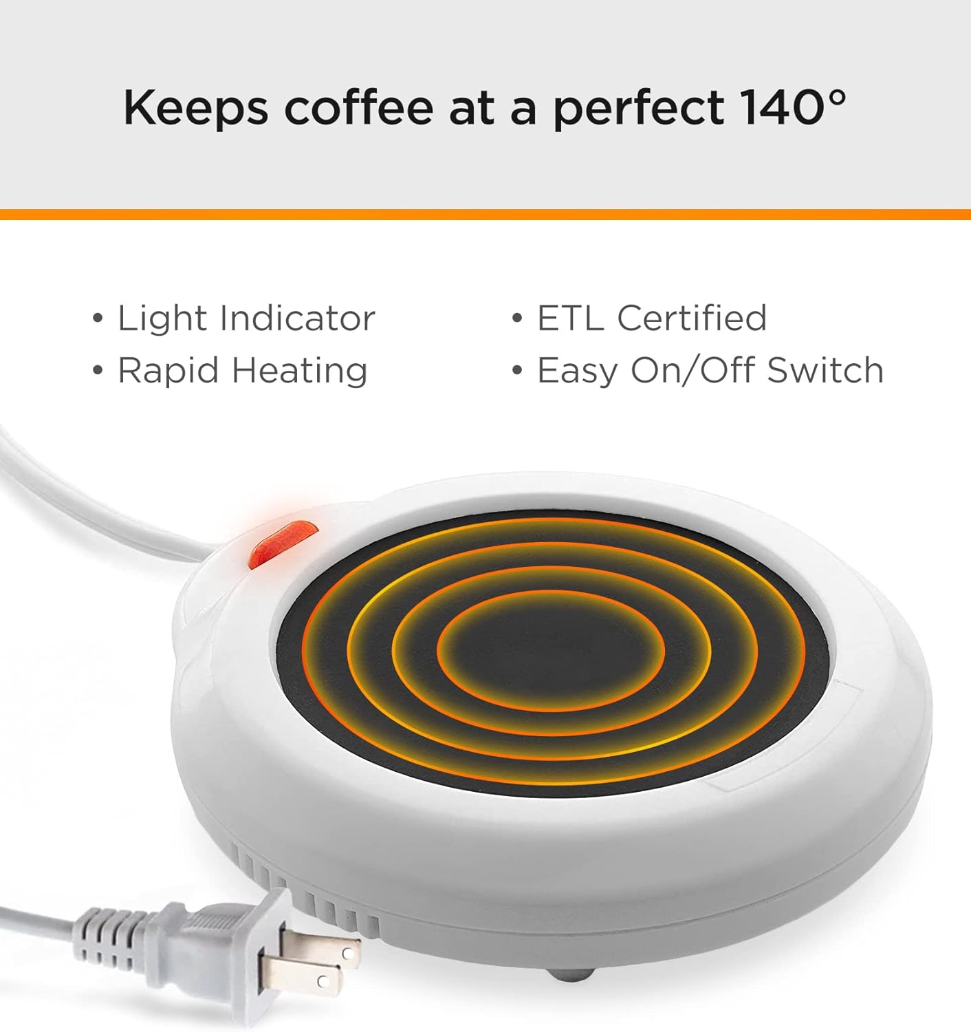 Gift for Mom from Daughter/Son, Coffee Lover Mug with Electric Heated Warmer - Unique Gift Idea for Mothers Day, Birthday, Christmas, 12oz Best Mom Ever (Gift Boxed)