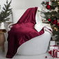 Tache Holiday Red Microfleece with Sherpa Back Throw Blanket (HRDMF)