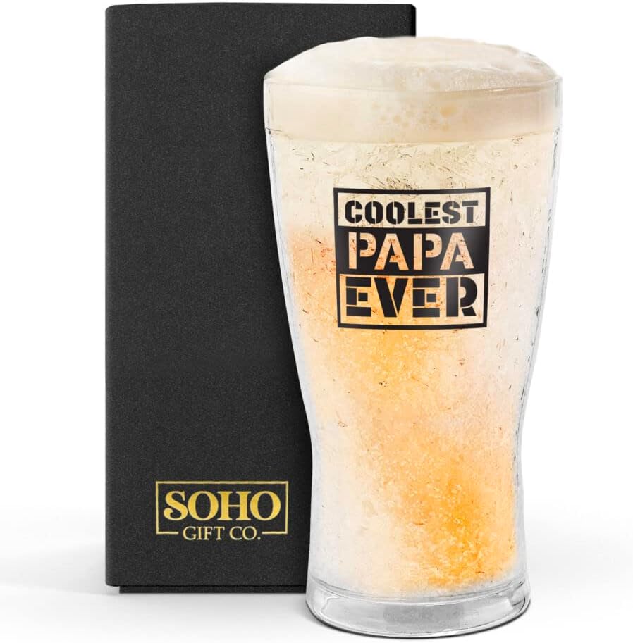 Freezer Cup Golfing Gift for - Freezable Ice-Gel Chiller Mug for Beer/Iced Cold Drinks - Insulated 14oz Frozen Drinking Glass for Men who Golf (Gift Boxed)