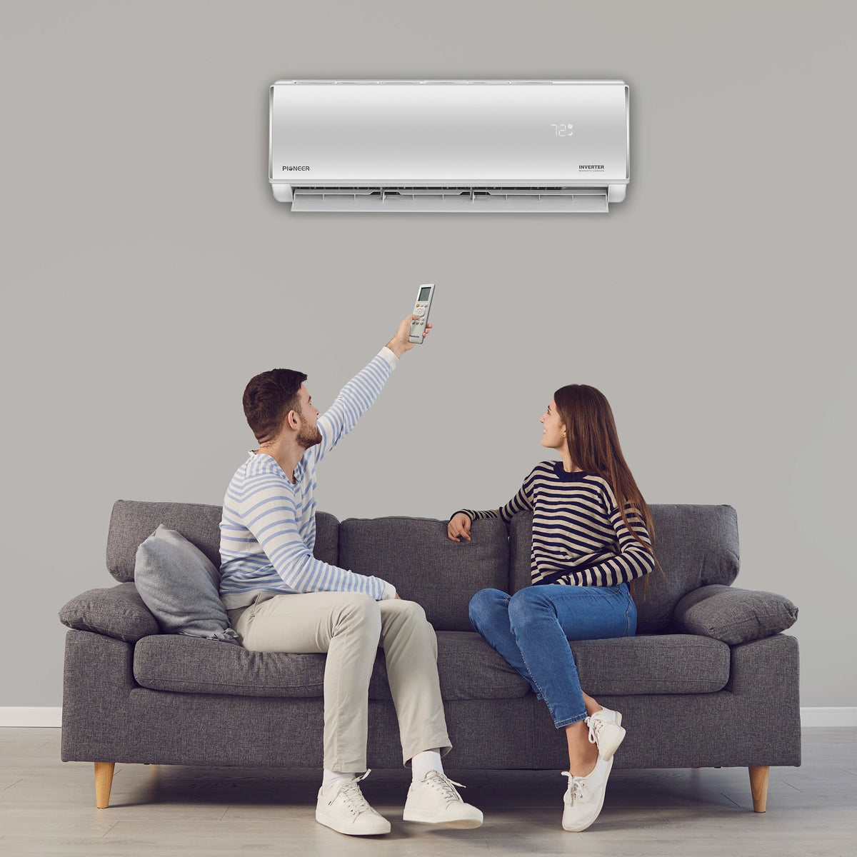 Pioneer Diamante Essenza 11,500 BTU 17 SEER2 230V High-Wall Ductless Mini-Split Air Conditioner Inverter Heat Pump with 16 Ft. Kit – view 2