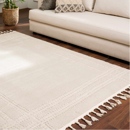 Ryuu Ivory Carved Area Rug