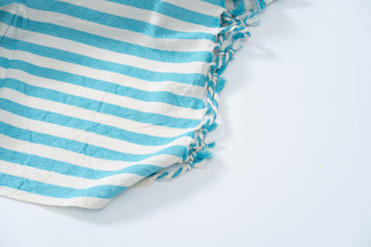 Girit Turquoise Cotton Linen Towel