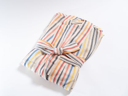 Rainbow Linen Cotton Robe
