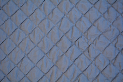 Tache Solid Light Gray Silver Diamond Stitch Bubble Quilted Bedspread Set (DXJ109038-2)