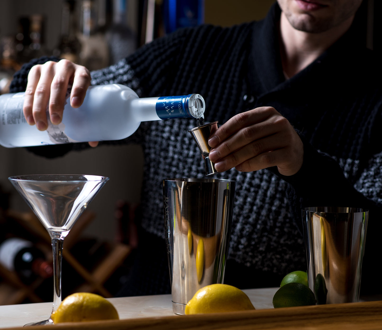 Professional 4-Piece Boston Cocktail Shaker Set