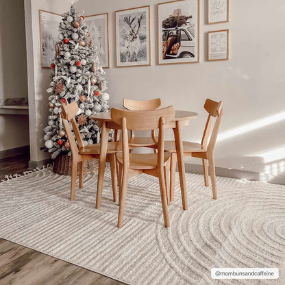 Dauin 3D Rainbow Area Rug with Tassels