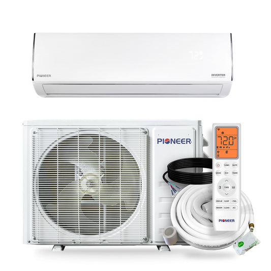 Pioneer Diamante Essenza 23,000 BTU 17 SEER2 230V High-Wall Ductless Mini-Split Air Conditioner Inverter Heat Pump with 16 Ft. Kit