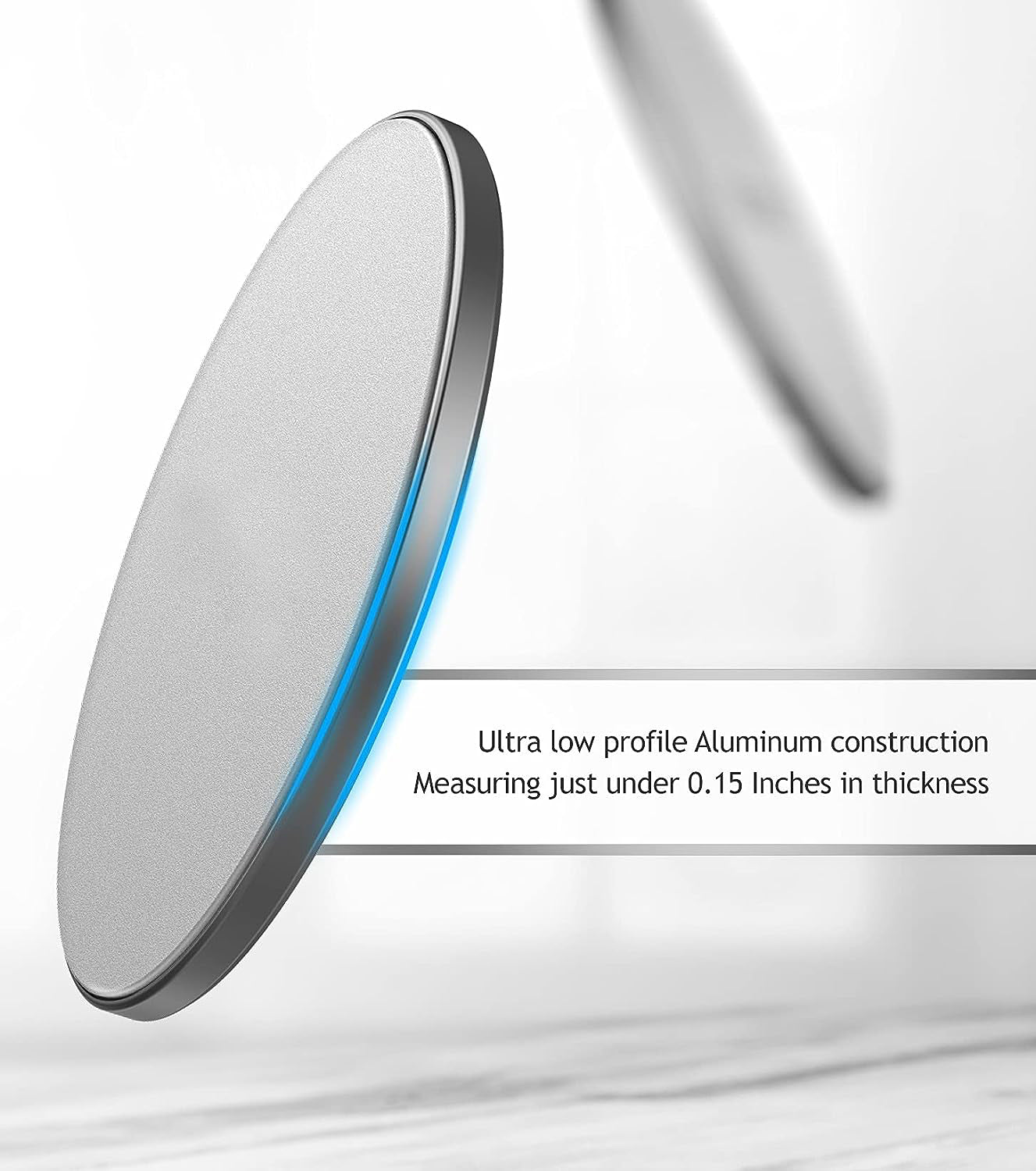 Stick-on iPhone Holder, Compatible with MagSafe Mount (Ultra Slim 0.15") Secure Magnetic Mounting Disk for Wall, Car Dash, Home Gym, Kitchen Fridge Accessories (Adhesive Sticker Back)