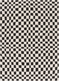 Lajos Black & White Checkered Plush Rug