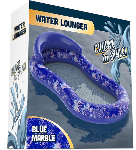 Pool Floaties Adult Size, Heavy Duty Raft Water Lounger Recliner Inflatable Float for Swimming Pool