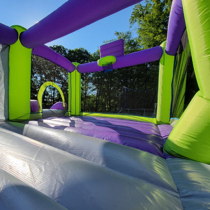 Inflatable Bounce House with Blower, Jumping Castle with Slide
