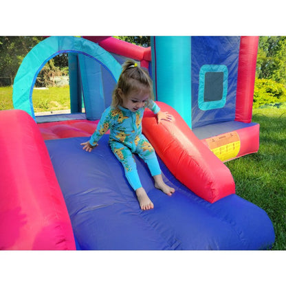 Inflatable Bounce House with Blower, Jumping Castle with Slide
