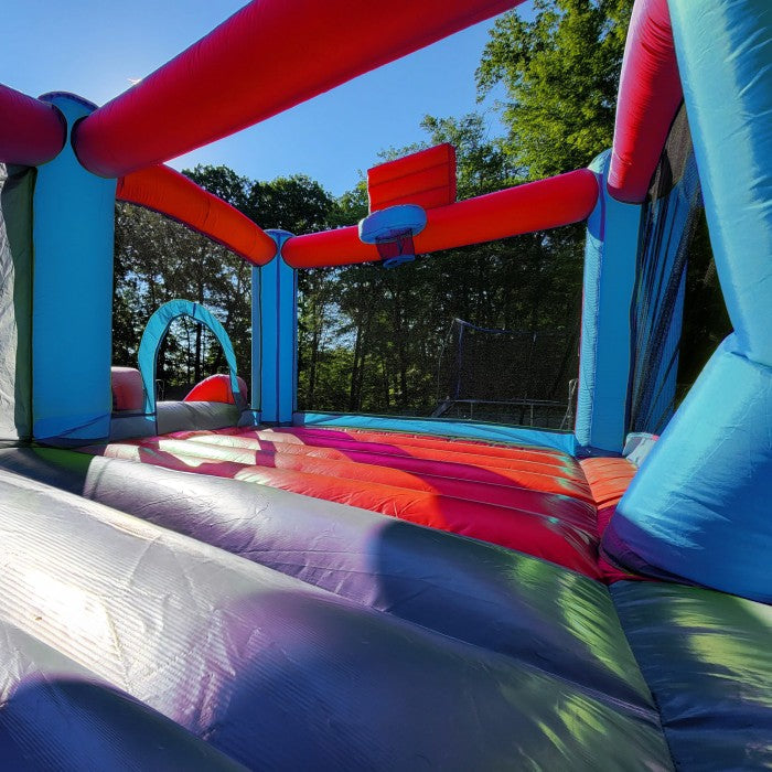 Inflatable Bounce House with Blower, Jumping Castle with Slide