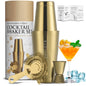 Professional 4-Piece Boston Cocktail Shaker Set