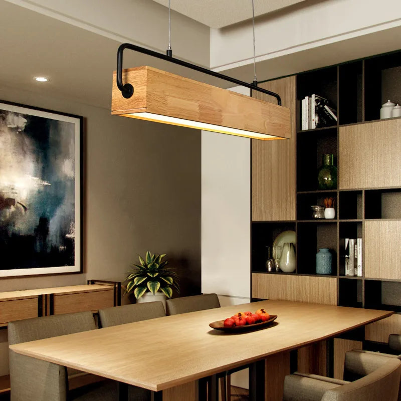 LED Nordic Wood Pendant Light | Kitchen Island Lighting
