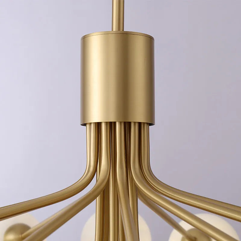 LED Nordic Glass Gold Chandelier | Kitchen Island Lighting