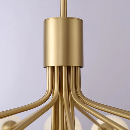 LED Nordic Glass Gold Chandelier | Kitchen Island Lighting