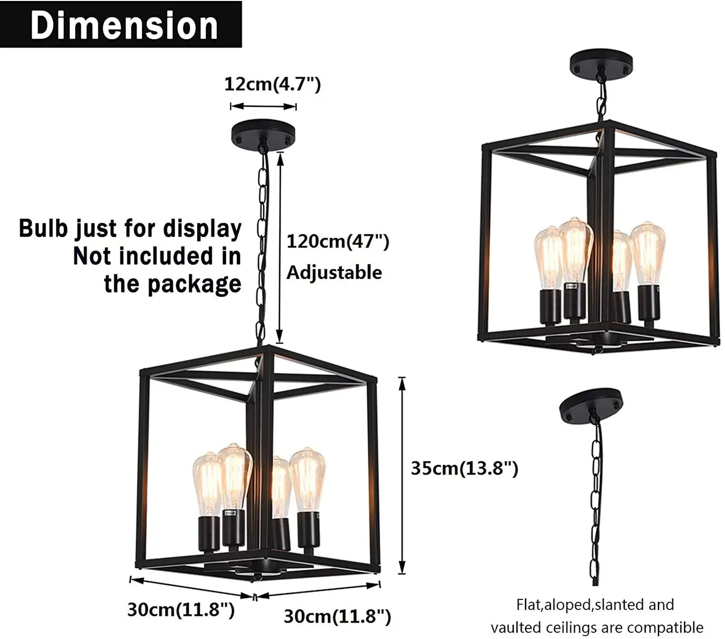 4-Light Adjustable Pendant Light | Kitchen Island Lighting