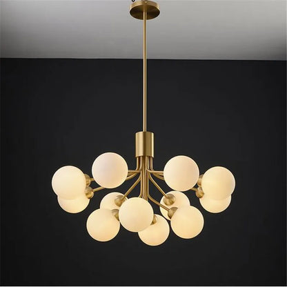 LED Nordic Glass Gold Chandelier | Kitchen Island Lighting