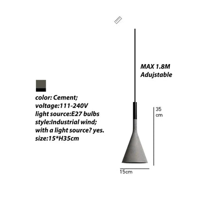 Concrete LED Nordic Pendant Light | Dining Room Lighting