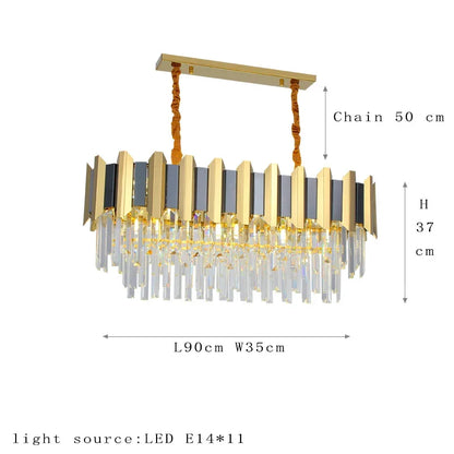 LED Modern Crystal Chandelier | Hallway & Entry Lighting