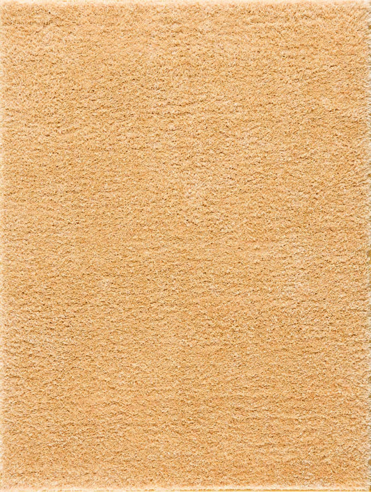 Faina Solid Gold Shag Washable Area Rug - Clearance
