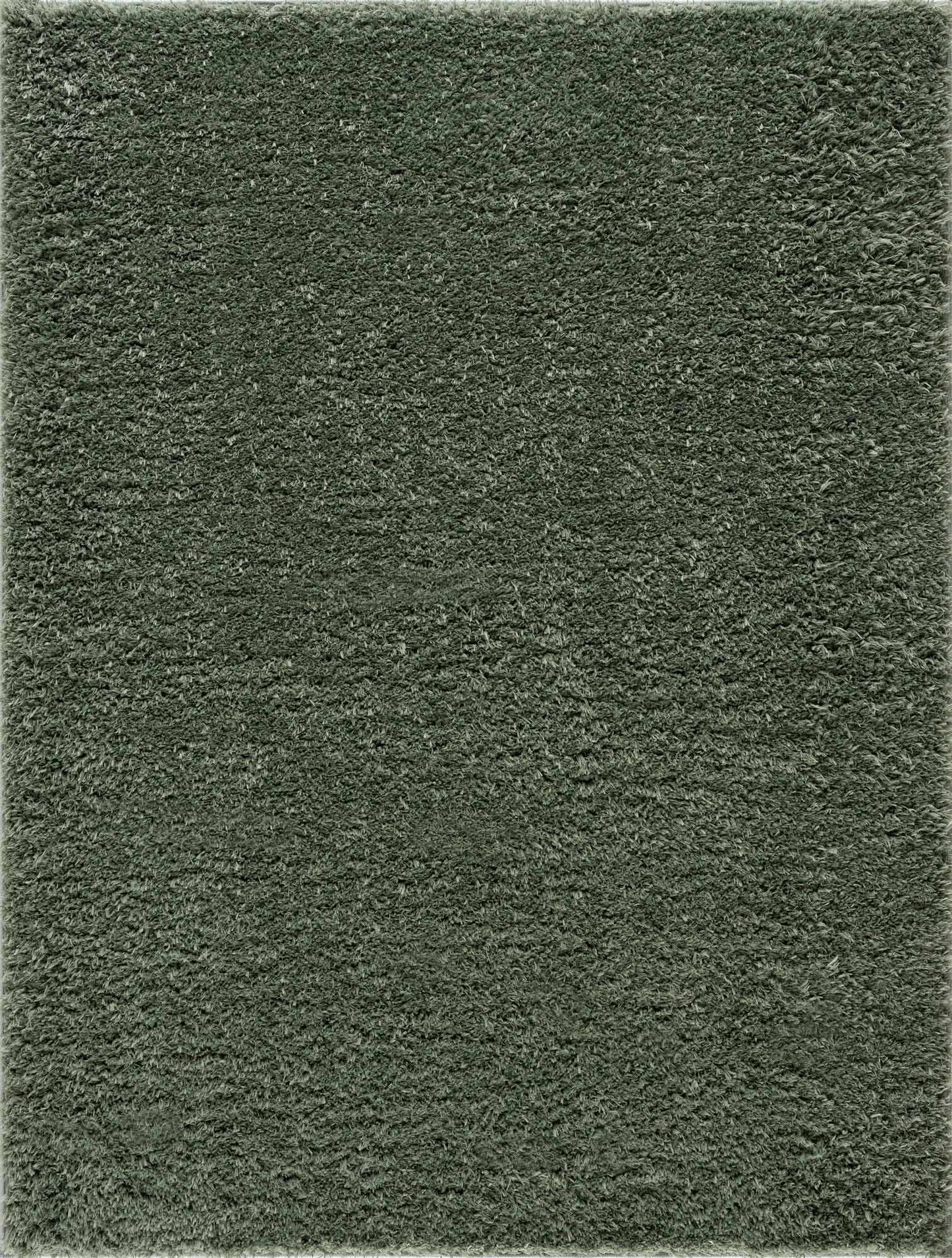 Faina Solid Green Shag Washable Area Rug - Clearance