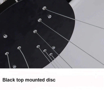 Acrylic and Aluminum Cascading Circle Pendant Light