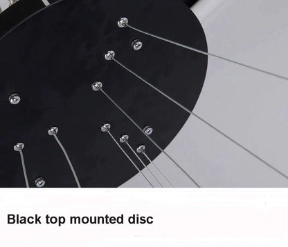 Acrylic and Aluminum Cascading Circle Pendant Light