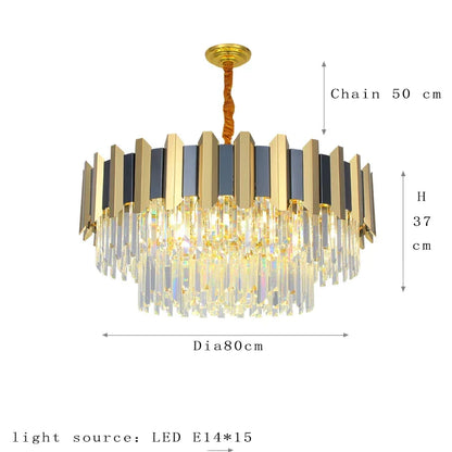LED Modern Crystal Chandelier | Hallway & Entry Lighting