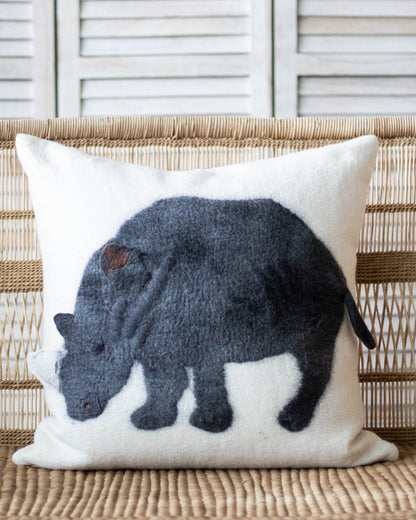 Rhino Cozy Throw Pillow