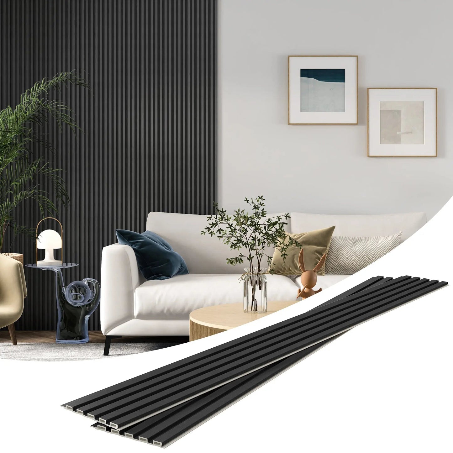 Hausvita 48 x 6 inch WPC Slat Wall Panel (16 Pack)