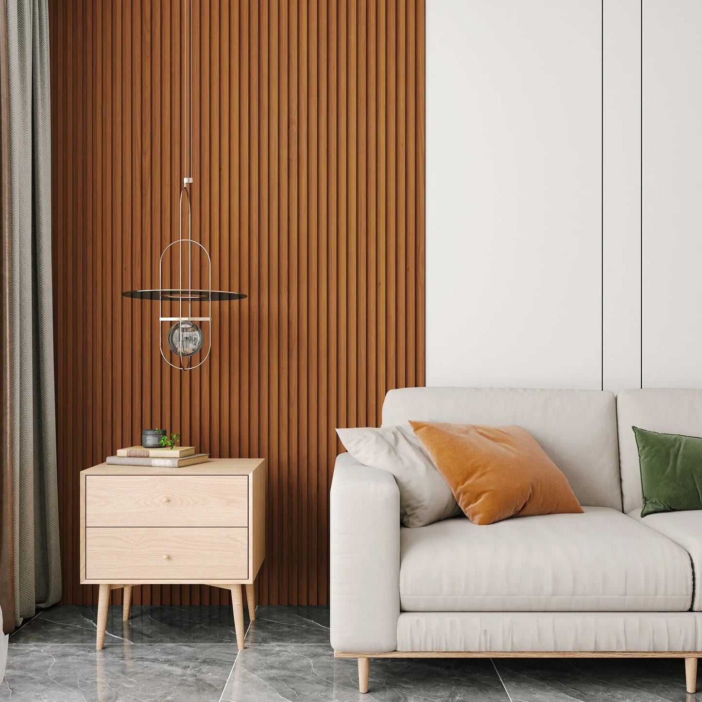 Hausvita 48 x 6 inch WPC Slat Wall Panel (16 Pack)