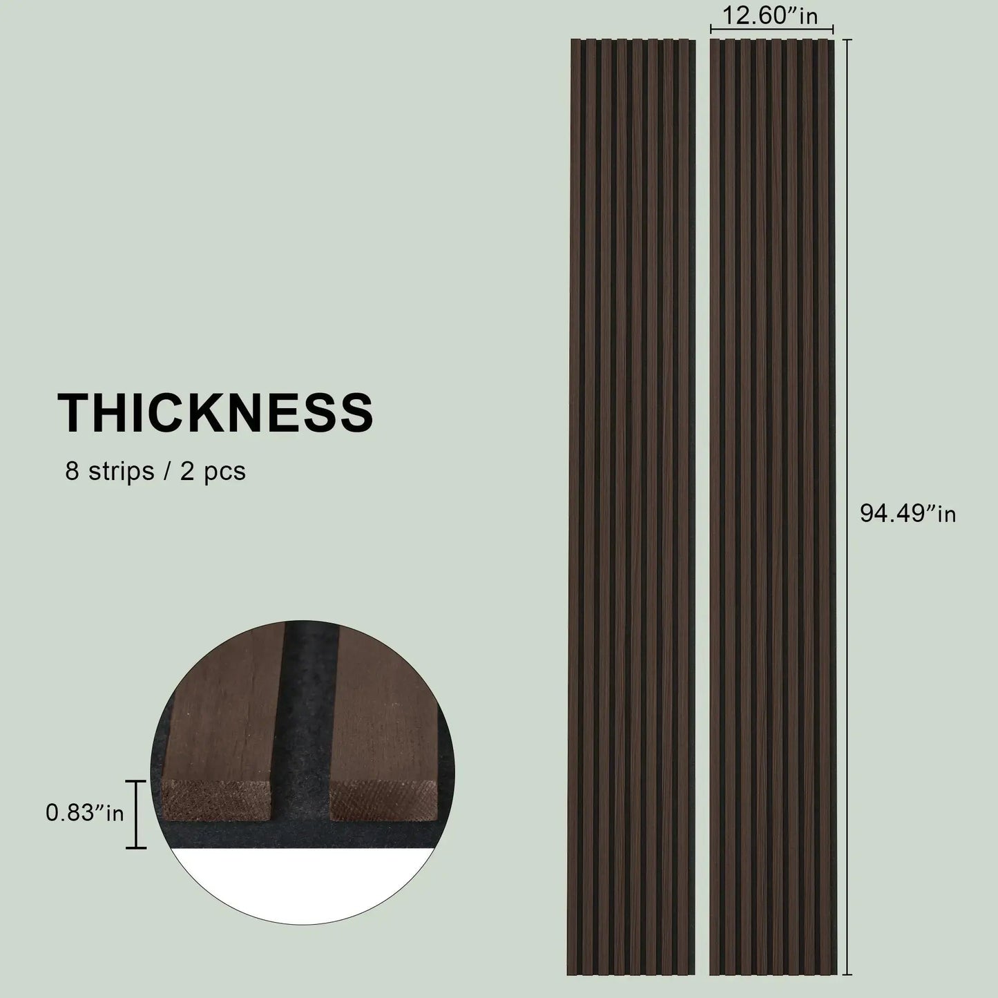 Hausvita Acoustic Solid Wood Slat Wall Panels ( 2 Panels Per Box ) -Wholesale