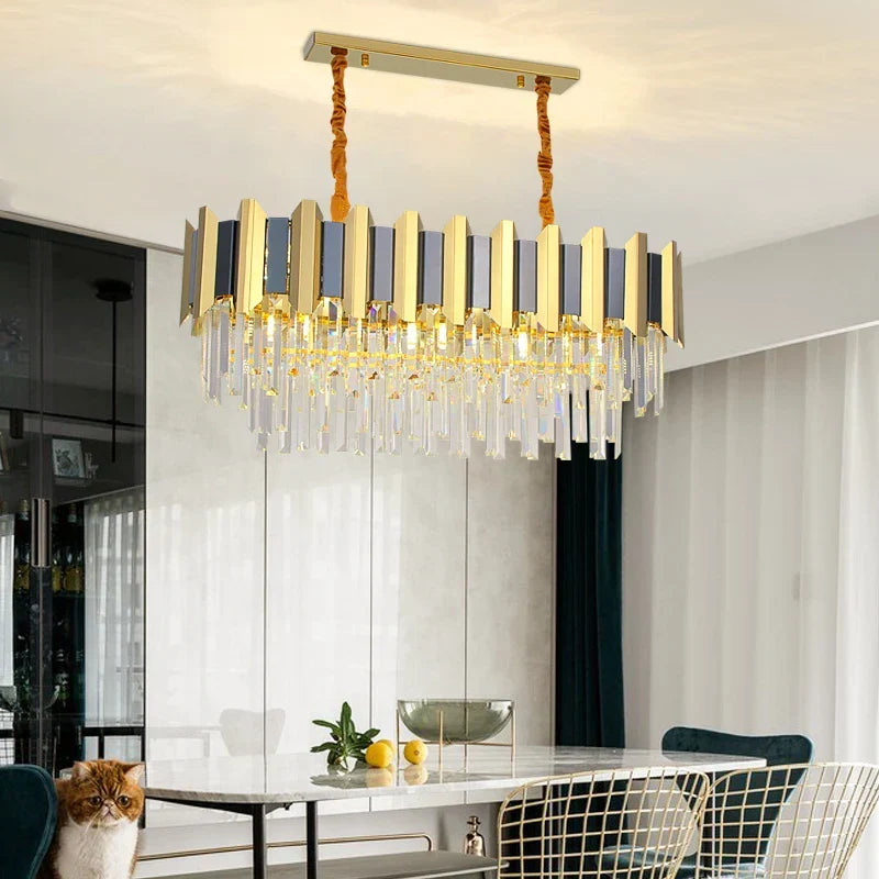 LED Modern Crystal Chandelier | Hallway & Entry Lighting