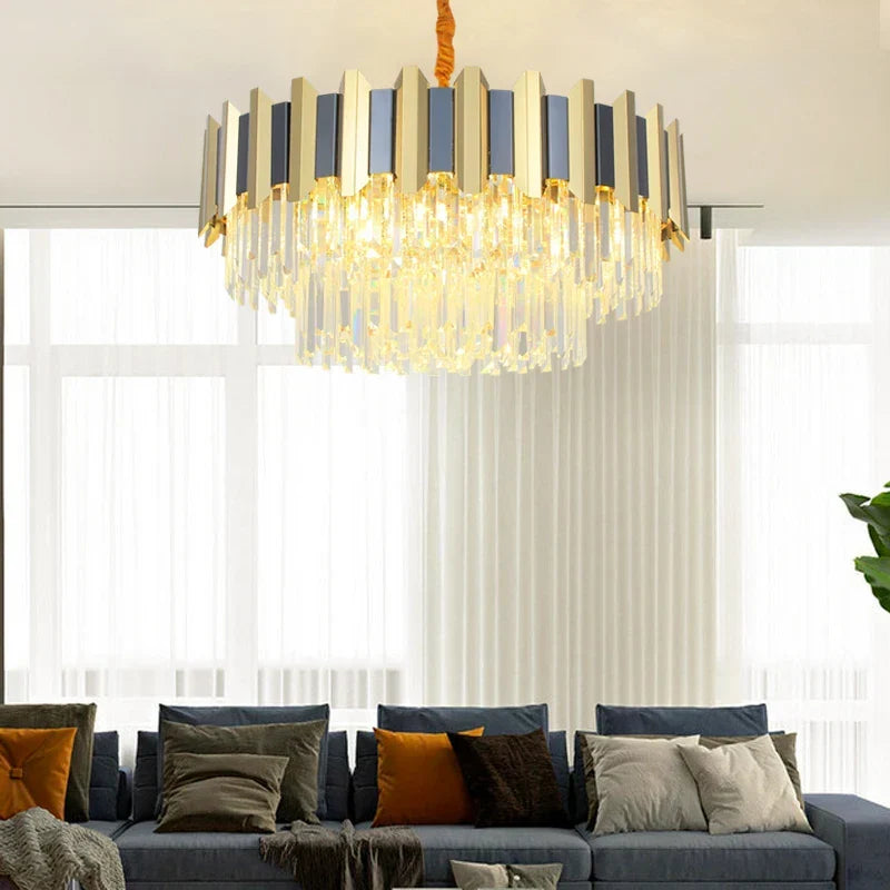 LED Modern Crystal Chandelier | Hallway & Entry Lighting