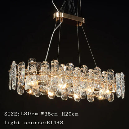 LED Modern Crystal Lustre Chandelier | Dining Room Lighting