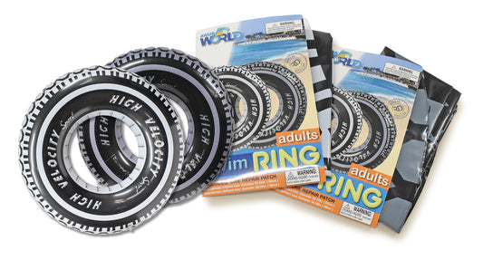 2-Pack Adult Tire Swim Ring Tube