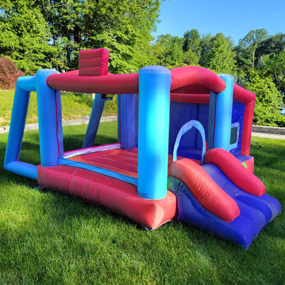 Inflatable Bounce House with Blower, Jumping Castle with Slide