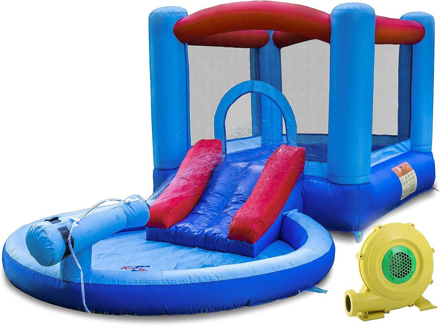 Kangaroo Kastle Inflatable Water Slide and Bounce House with Blower and Water Gun/Splash Pool for Kids