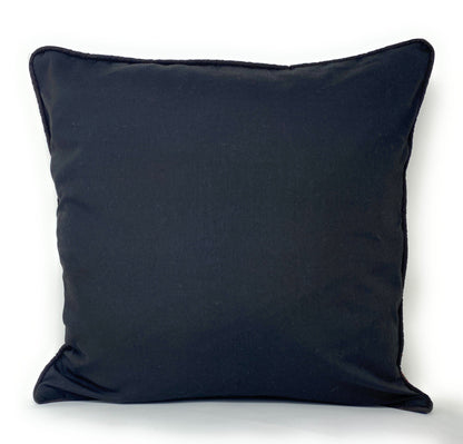 Tache Elegant Black Ornate Paisley Woven Tapestry Throw Pillow Cover (18192)