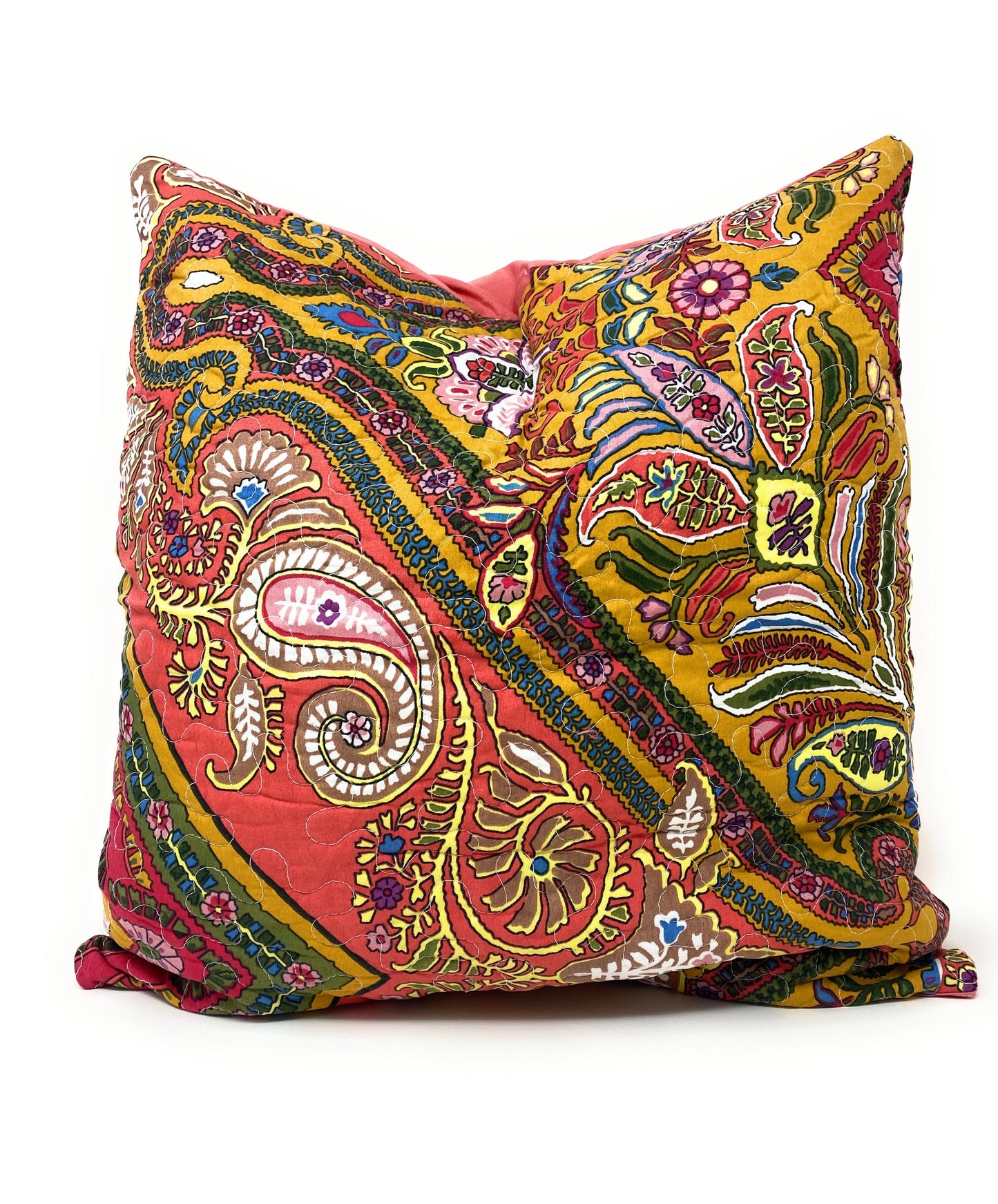 Tache Intricate Floral Paisley Chevron Hanging Gardens Cushion Cover 2-Pieces (HS3148)