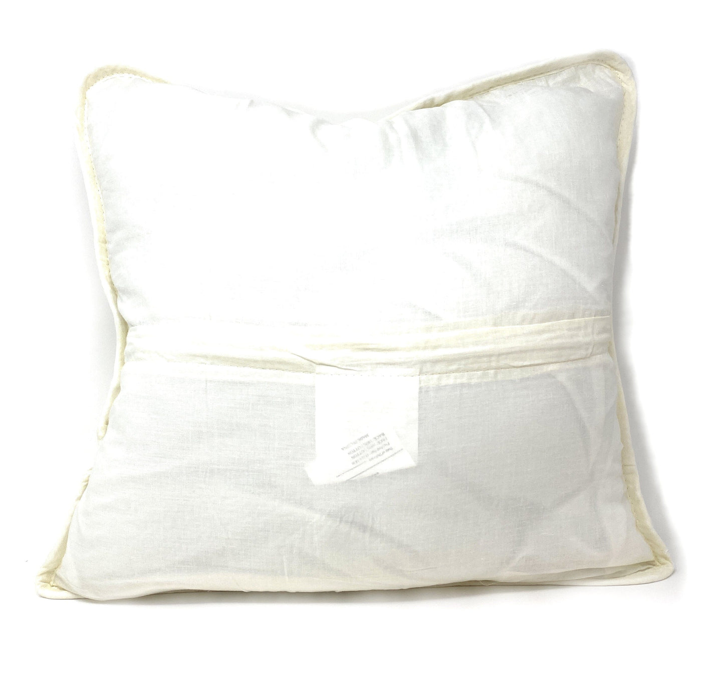 Tache Cotton Ivory White Paisley Damask Matelassé Powder Snow Cushion Covers / Euro Sham (JHW-643)