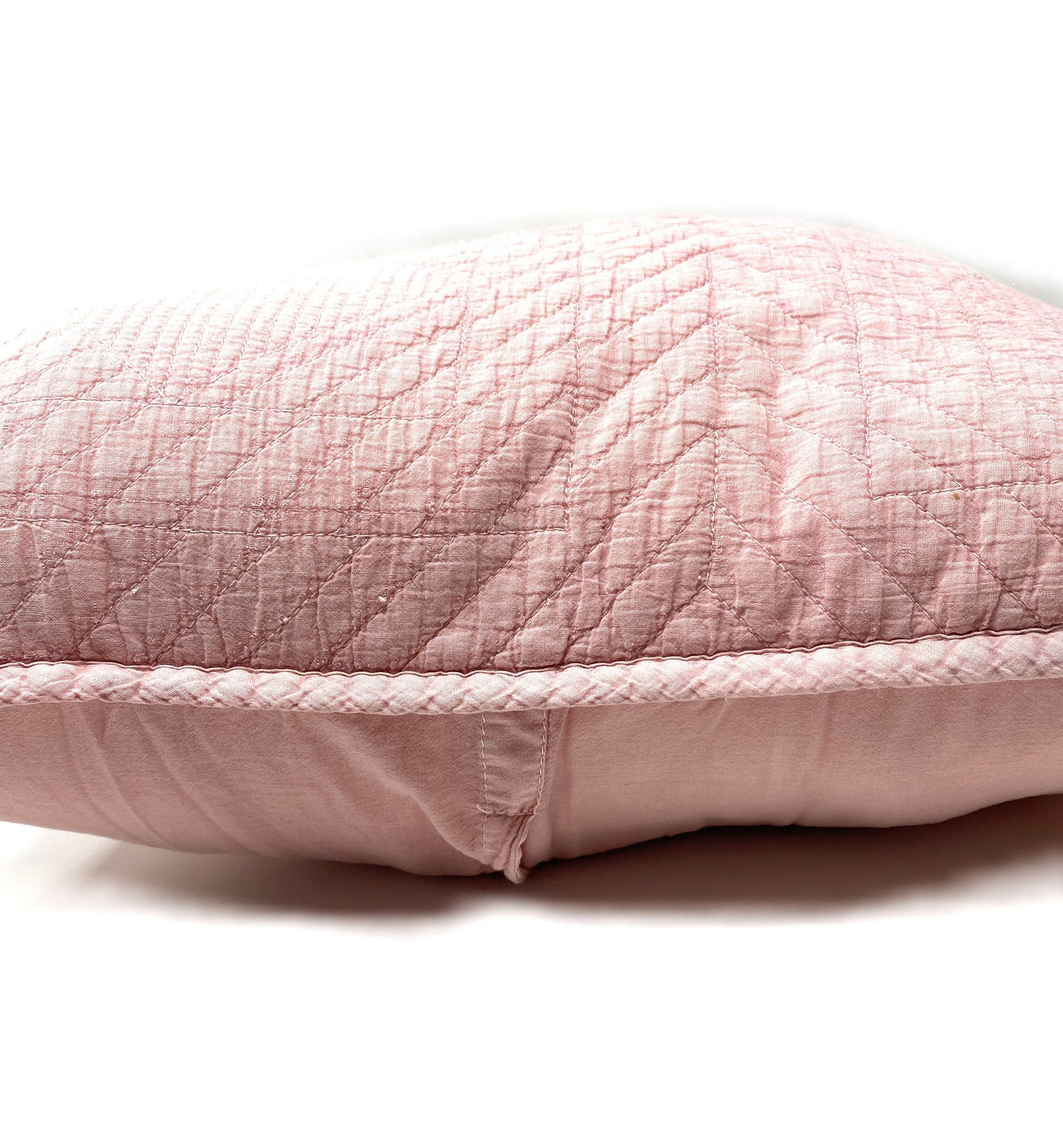 Tache Cotton Stone Washed Soothing Pastel Rustic Blush Pink Cushion Covers / Euro Sham (JHW-863)