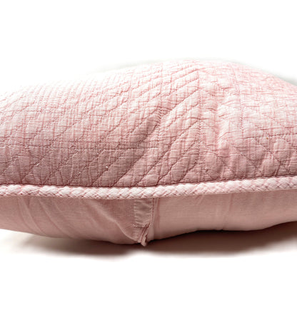 Tache Cotton Stone Washed Soothing Pastel Rustic Blush Pink Cushion Covers / Euro Sham (JHW-863)